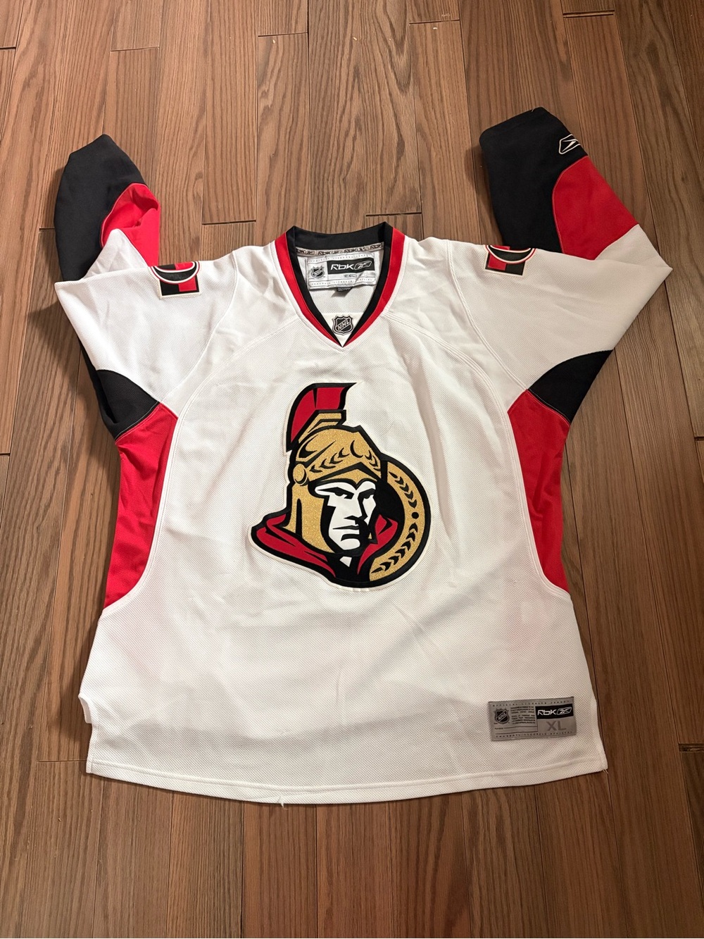 Reebok White Red Black Ottawa Senators Hockey Jersey